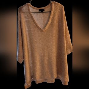 Lane Bryant Champagne sparkle short sleeved sweater